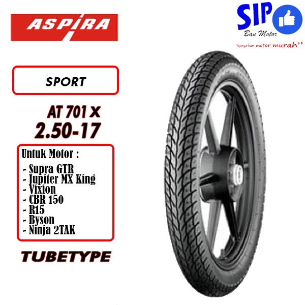 Ban motor bebek Aspira AT701X 250 17 Tubetype