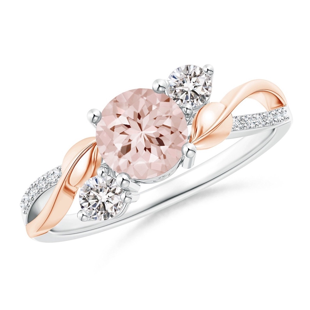 Cincin Silver 925 Model Daun Warna Rose Gold Untuk Wanita