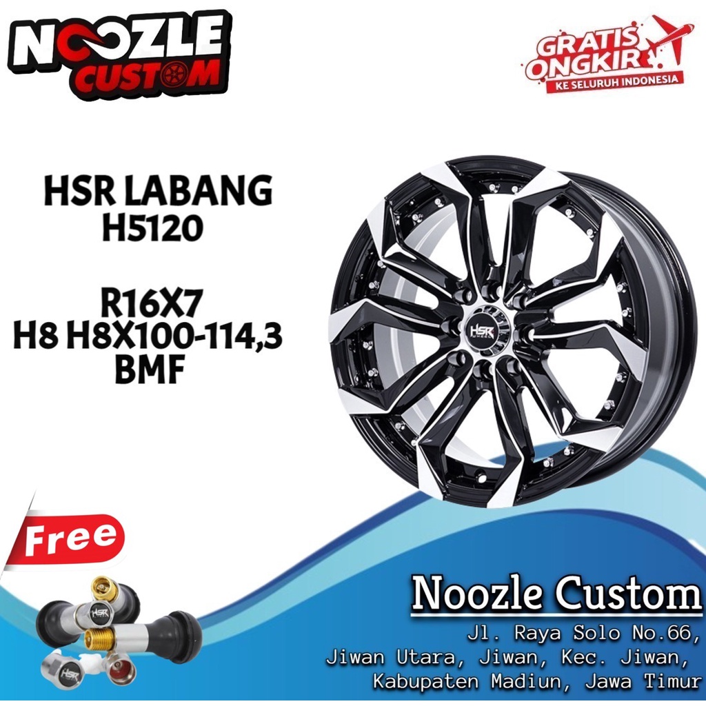 Velg Mobil HSR LABANG 5120 Ring 16 Pelek R16 Jazz Yaris Mobilio Brio Agya Ayla Calya Sigra Terbaru