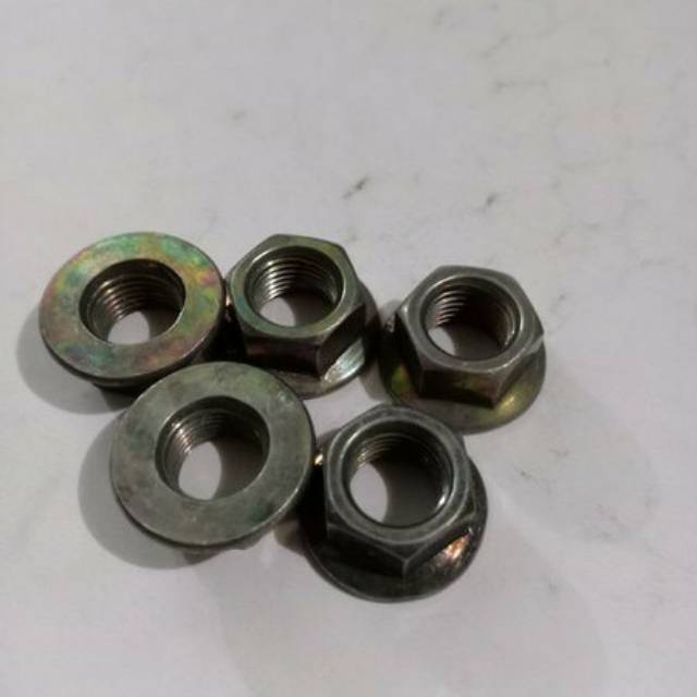 Mur topi baut 17 atau Mur M12 Warna Hijau (harga 1pcs)