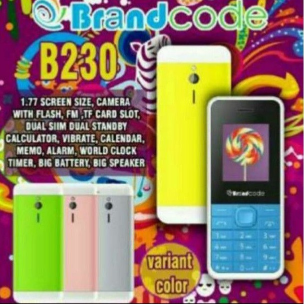 Brandcode B230 Hp Murah 2 Sim