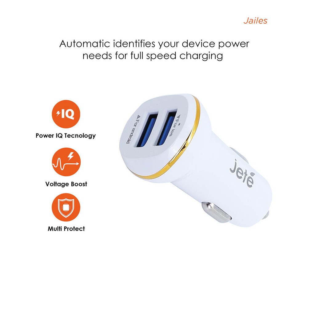 Car Charger Fast Charging  JETE J1 - Garansi Resmi  2 Tahun