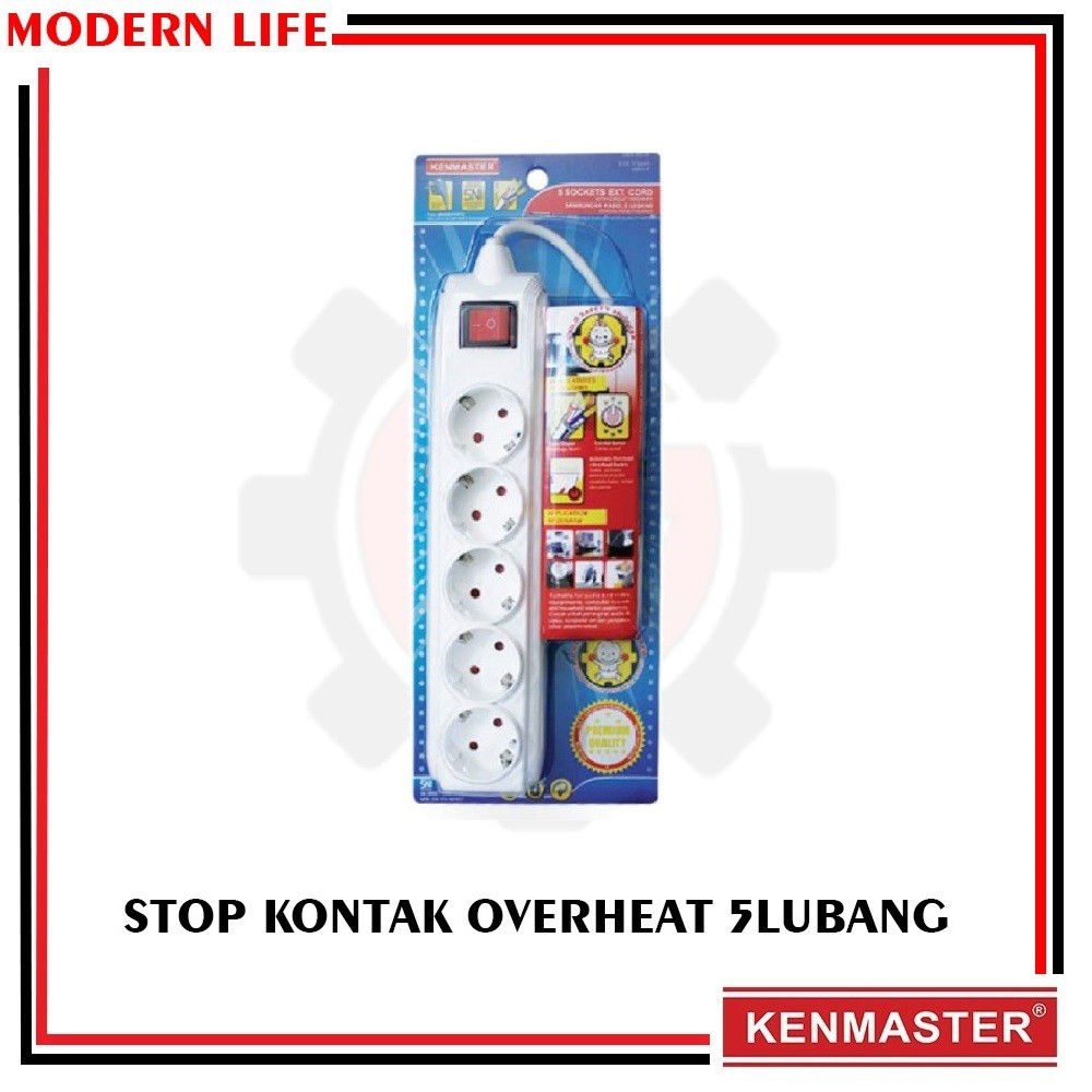 Kenmaster Stop Kontak Overheat SNI - 5 LUBANG