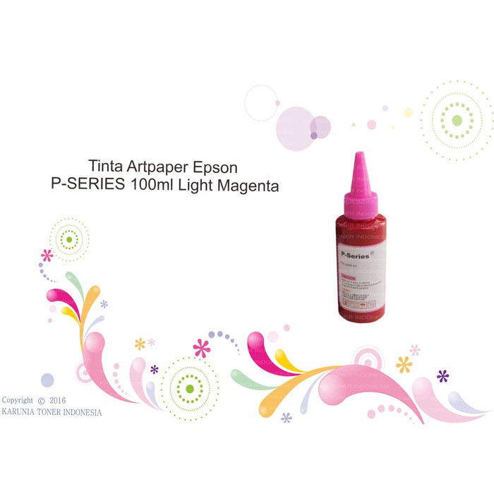

Tinta Artpaper L550 L555 L100 L200 L405 L455 L385 L805 L380 L650 L460 L465 L480 L485 L605 L4150 L4160 L6160 L6170 L6190 L1455 L805 L850 L1800 M100 M200 P-SERIES 100ml Light Magenta
