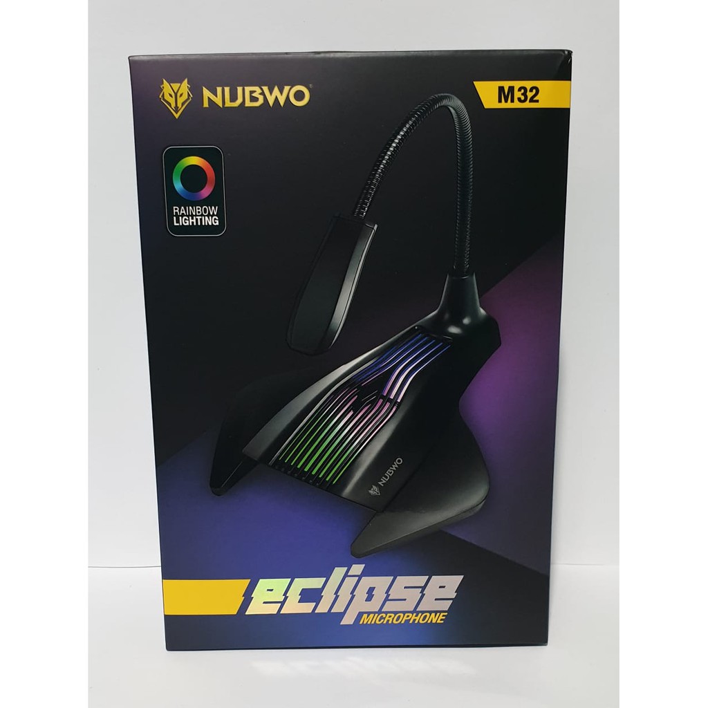 NUBWO M-32 Microphone Portable 7 Color Light RGB For PC Laptop Mic PC