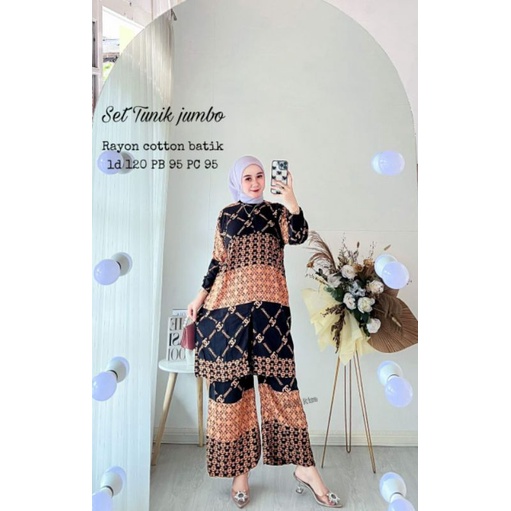 Set Tunik Dan Celana Jumbo