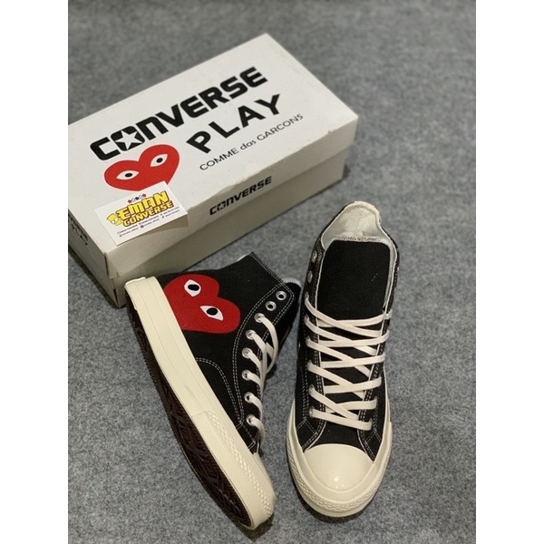 sepatu converse 70s CTAS HI CDG PLAY HI BROKEN WHITE 100% BNIB