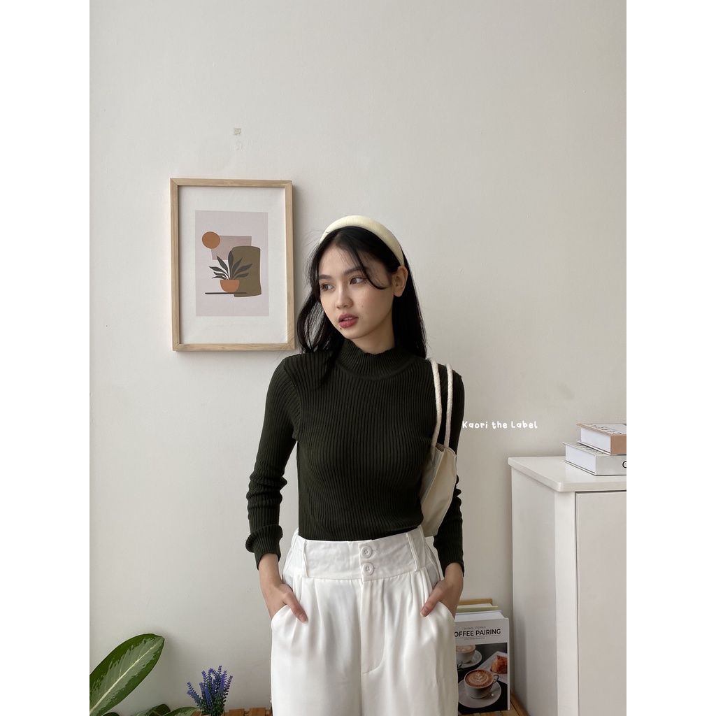 Sherry Turle Neck Knit Top - Turtle Neck Rajut Wanita