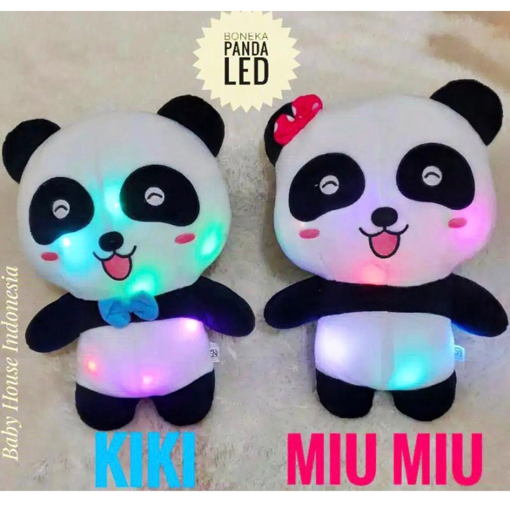Boneka Panda Baby Bus LED