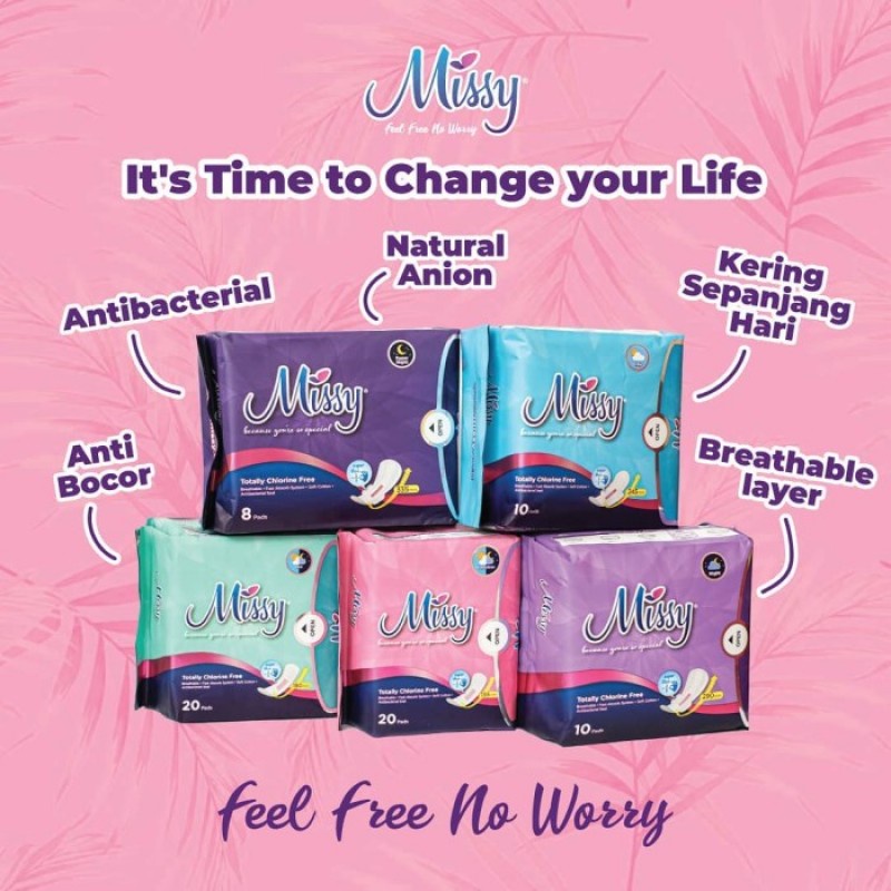 Missy Day Super Thin Wings Pembalut Wanita 245 mm - 10 Pads