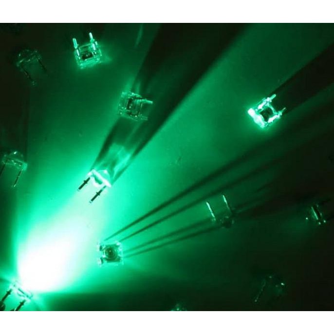 Piranha Green 5Mm Superflux Dome 90 Degree 2500 Mcd Pack 100Pcs -- Pstle301 Juara