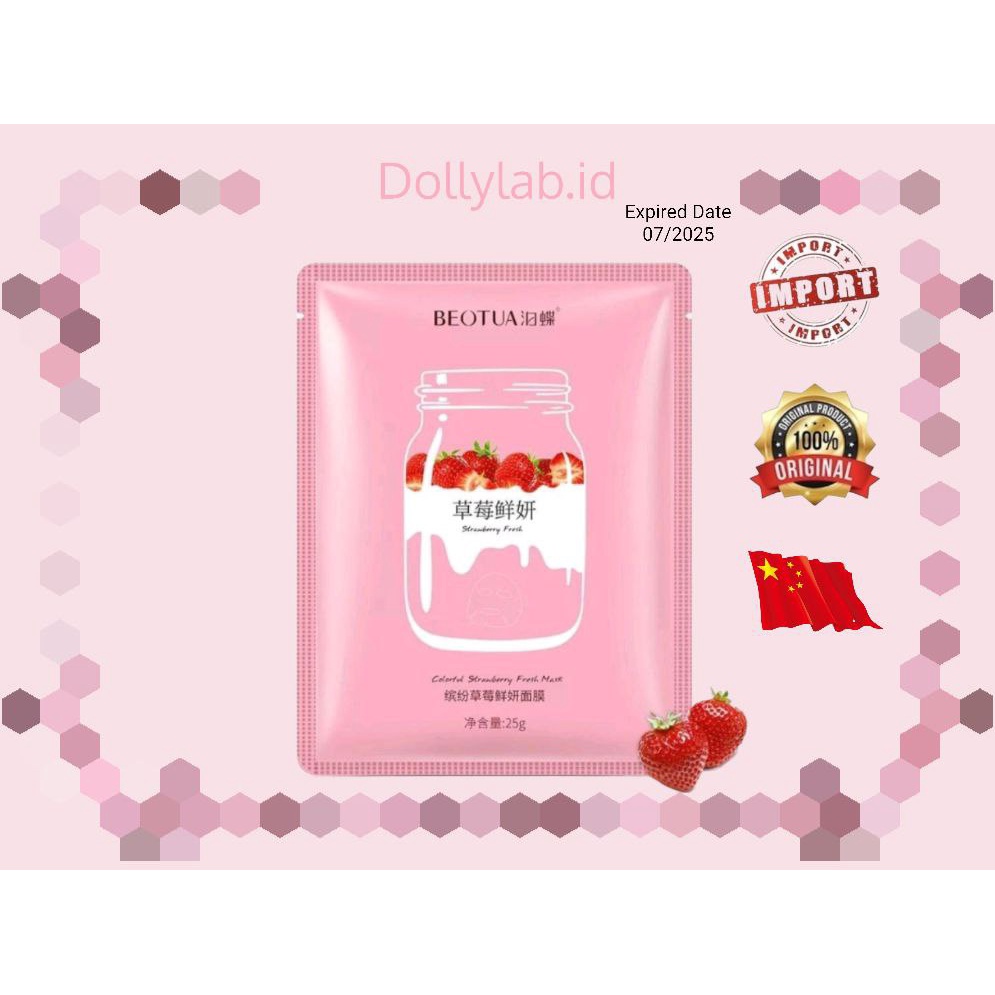 BEOTUA Yogurt Fruit Facial Mask Sheet Masker Wajah Buah BE001