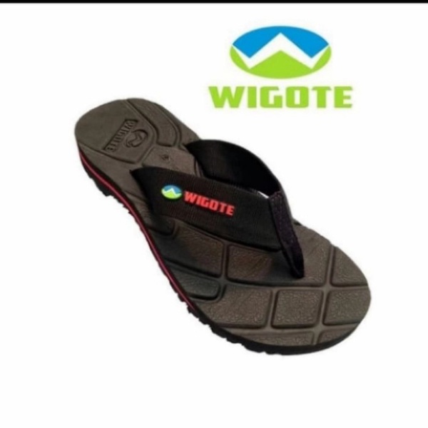 Unik Sandal Gunung Wigote Giza Sendal Pria Hiking Trekking not Eiger Ori - Hitam 39 Limited