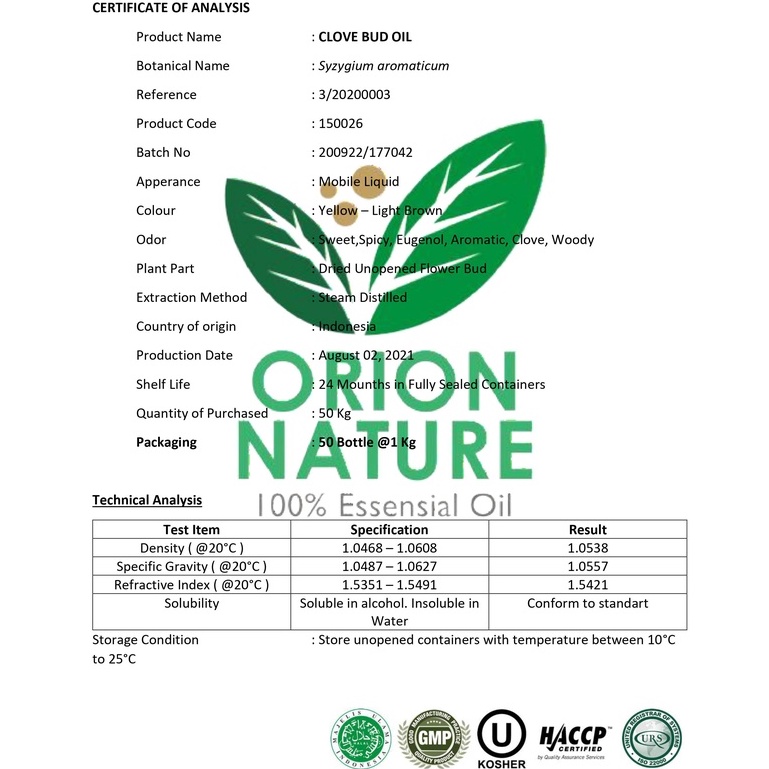 Pure Clove Bud Essential Oil Minyak Cengkeh Alami Murni