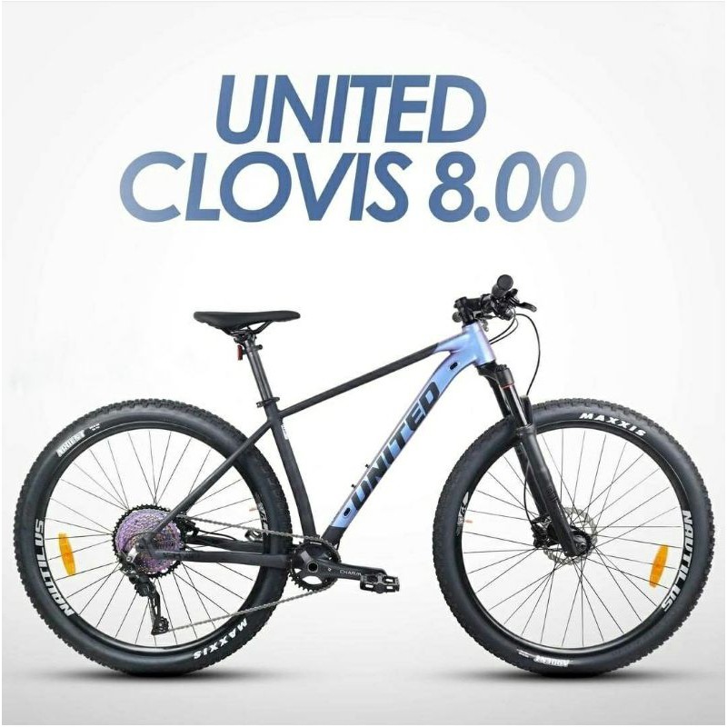 Sepeda United MTB Clovis 8 Black Blue Garansi Resmi