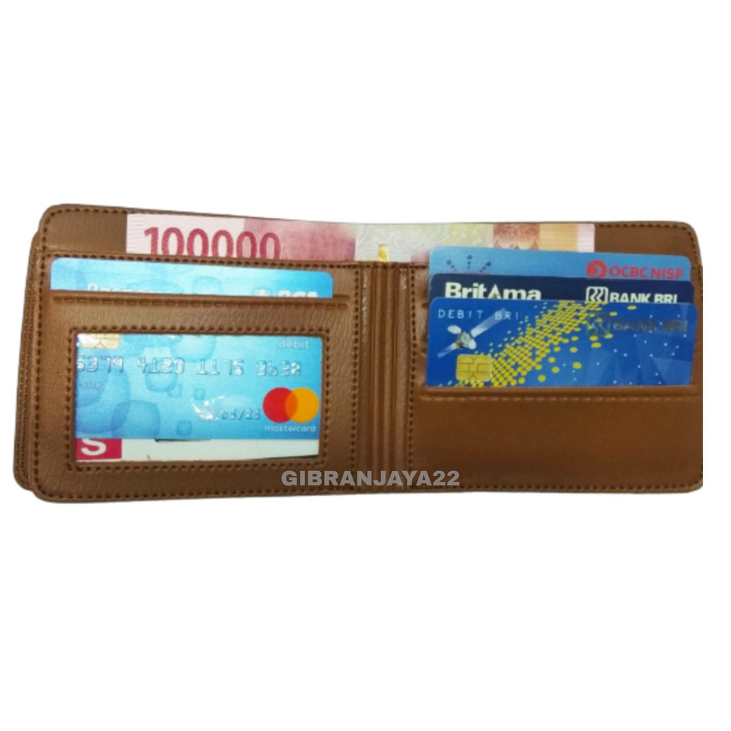 Dompet Pria dan Wanita Kulit Sintetis Hitam 6 Slot Card MORTEGA Standard