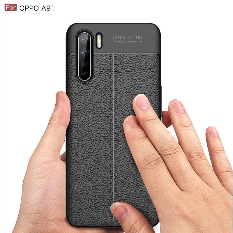 Softcase OPPO A91 / F15 Case Leather Auto Focus - Soft Case Tpu Silikon Autofocus Casing Premium