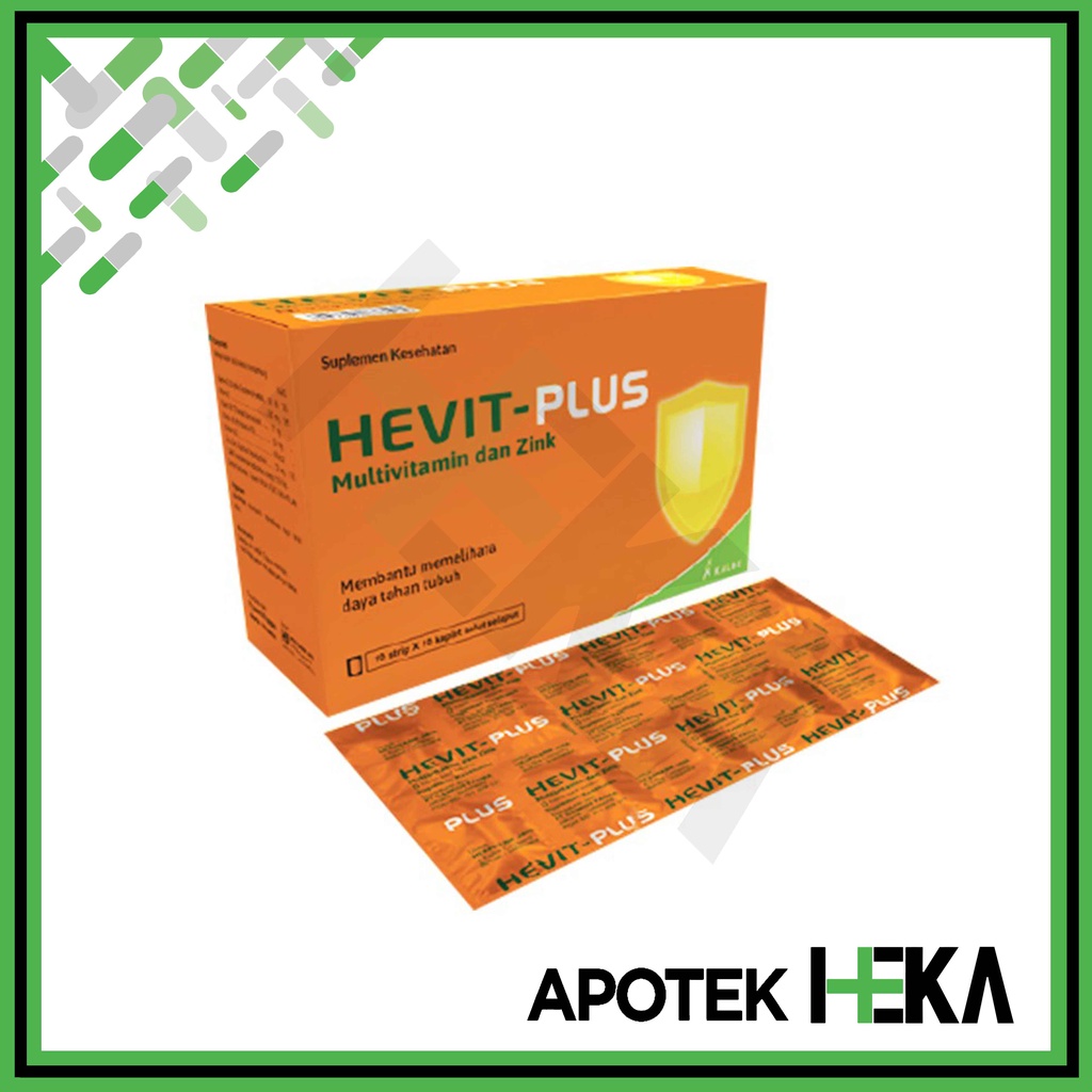 Hevit Plus Box isi 10x10 Tablet - Multivitamin dan Zinc Daya Tahan (SEMARANG)