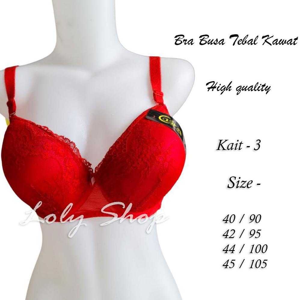 Bra Bh Busa Tebal Kawat Kombi Lace High Quality Jumbo Size 40 42 44 46