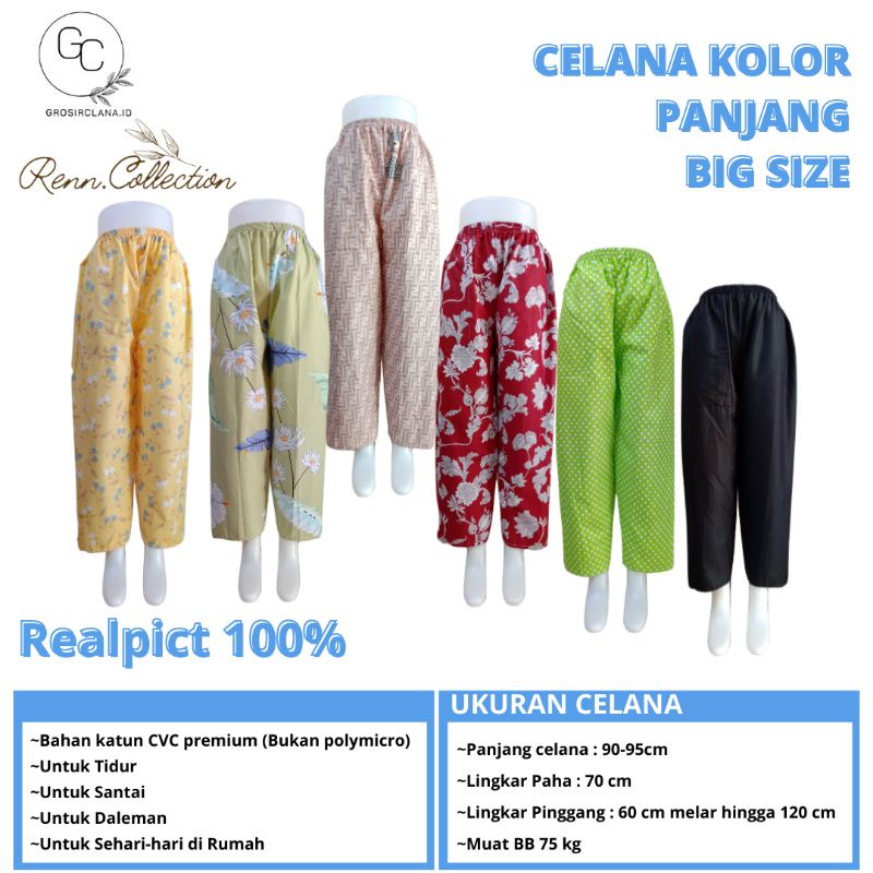 celana kolor wanita dewasa jumbo murah celana kolor wanita dewasa kekinian 2022 celana kolor panjang
