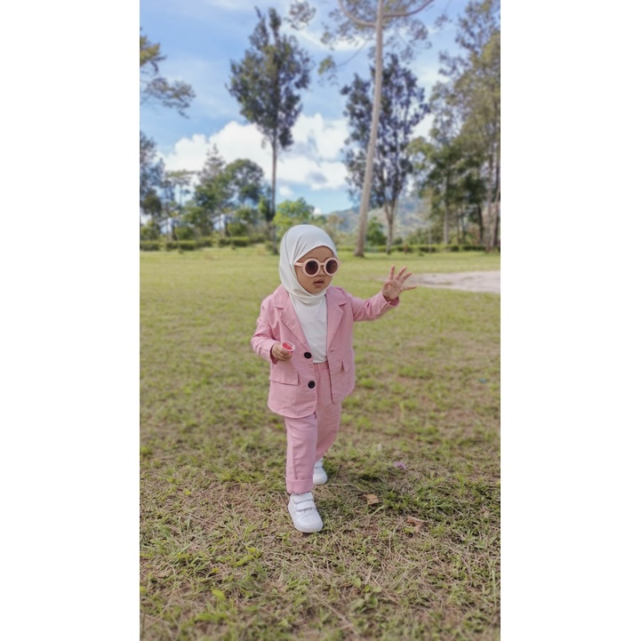 TokoMilkan Setelan Baju Anak Perempuan Polly Blazer Kids | Pakaian Anak Umur 1-6 Tahun
