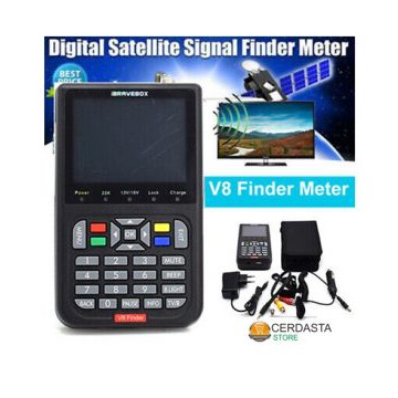 [ BAYAR DITEMPAT ] SATFINDER TV Satelit Satlink Finder Meter DVB-S/S2 HD Meteran Digital 3.5 Inci