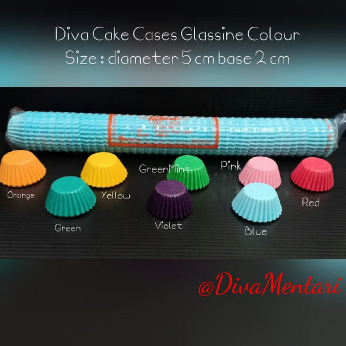 

Diva Cake Cases Glassine Colour Uk 5.0/2.0 CM - Merah