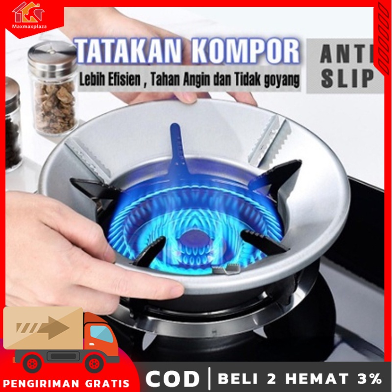 TATAKAN KOMPOR GAS ANTI ANGIN &amp; SLIP KAKI 8 TERMURAH  Alas Tatakan Cover Kompor Gas Portable Pelindung Anti Angin Dan Slip