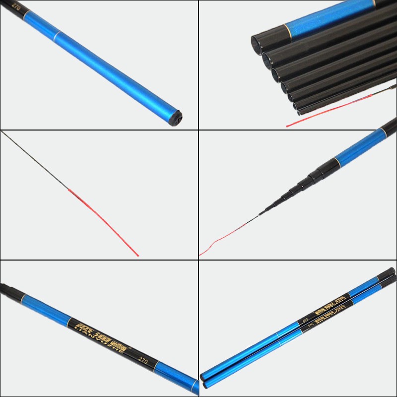 1.8m-5.4m Carbon Fiber Telescopic Fishing Rod Kutub