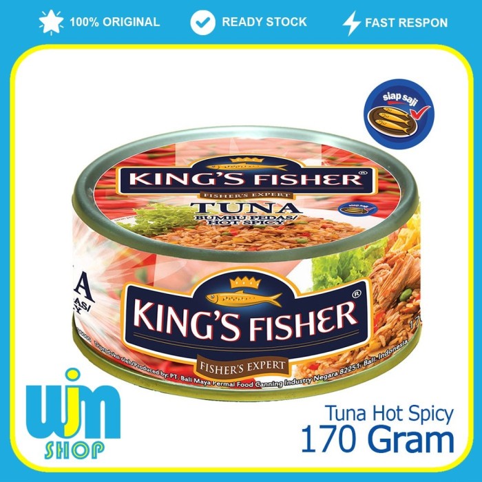 

King's Fisher Ikan Tuna Kaleng Hot Spicy Oil 170g Bumbu Pedas