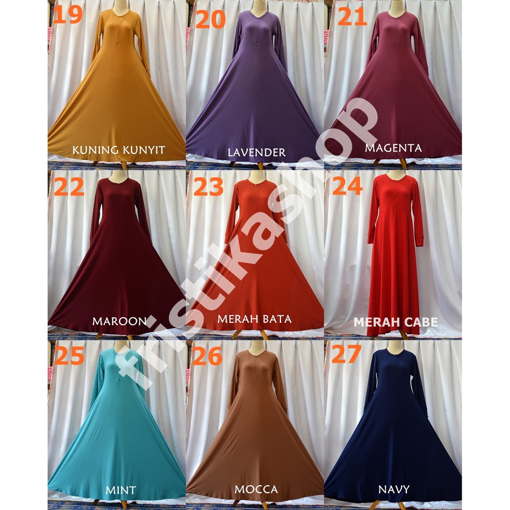 Gamis Jersey Polos / Busana Muslim / Baju Pengajian / Jersey Polos