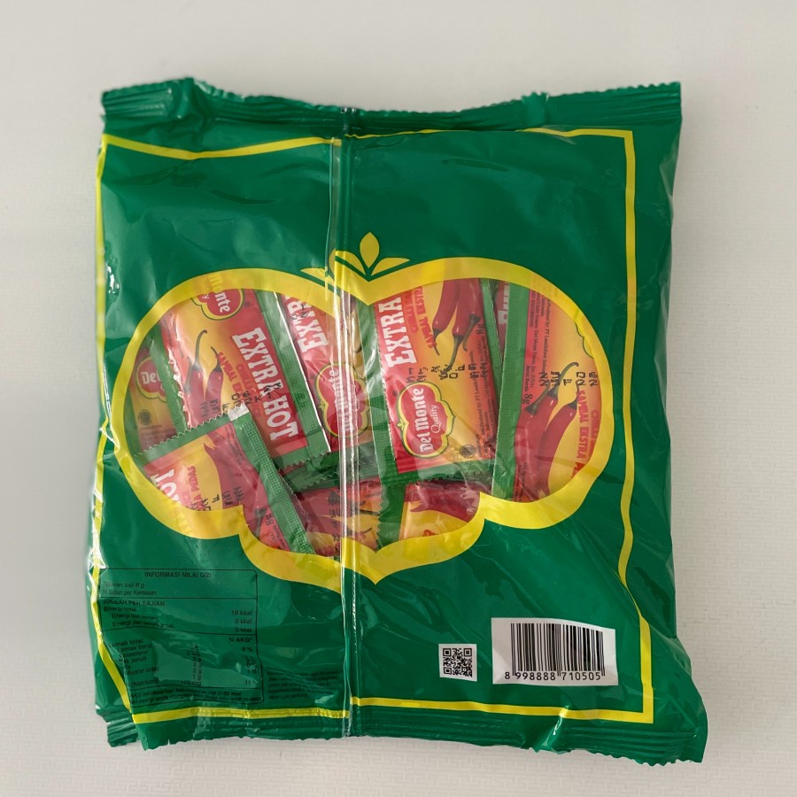 Delmonte ExtraHot Saus Sachet 8gr / Saus Sambal Sachet