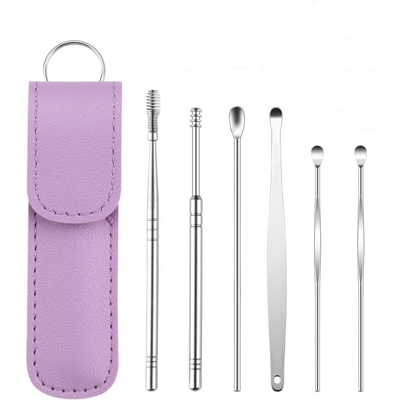 6 IN 1 ALAT PEMBERSIH TELINGA / EAR WAX STAINLESS