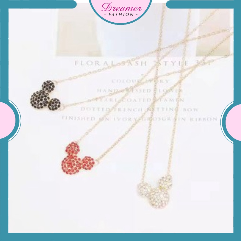 DF VZ065 Kalung Mickey Mouse Perhiasan Murah High Quality Tahan Lama Kalung Liontin Mickey