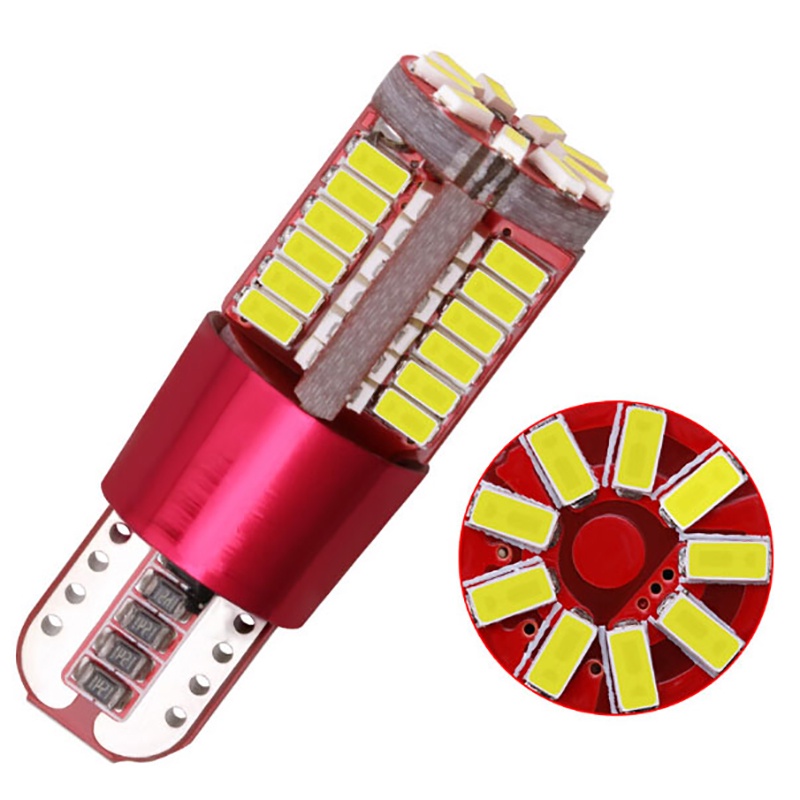 2pcs Lampu LED T10 57SMD 3014 Canbus Untuk Penanda Parkir Mobil