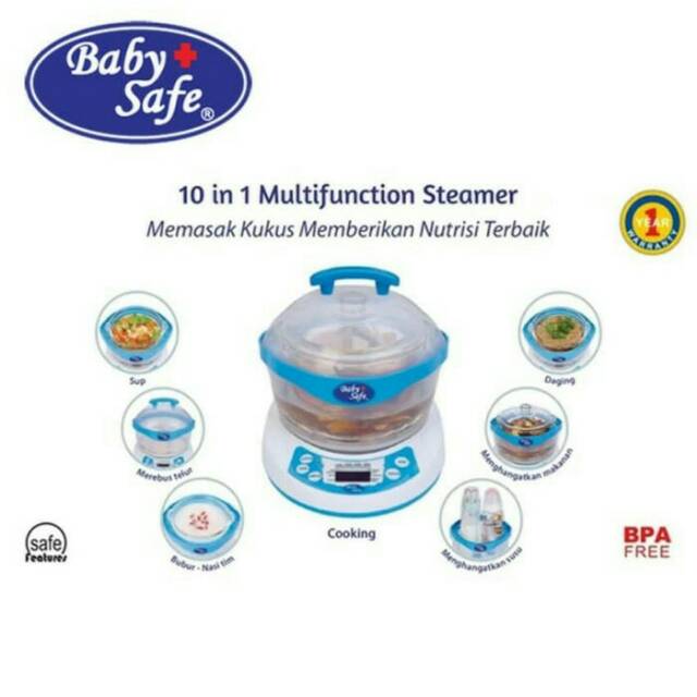 BABY SAFE 10 IN 1 Food Maker / 10IN1 MULTIFUNCTION STERILIZER Botol Penghangat Susu / STEAMER LB005
