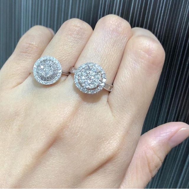 Cincin emas putih berlian diamond