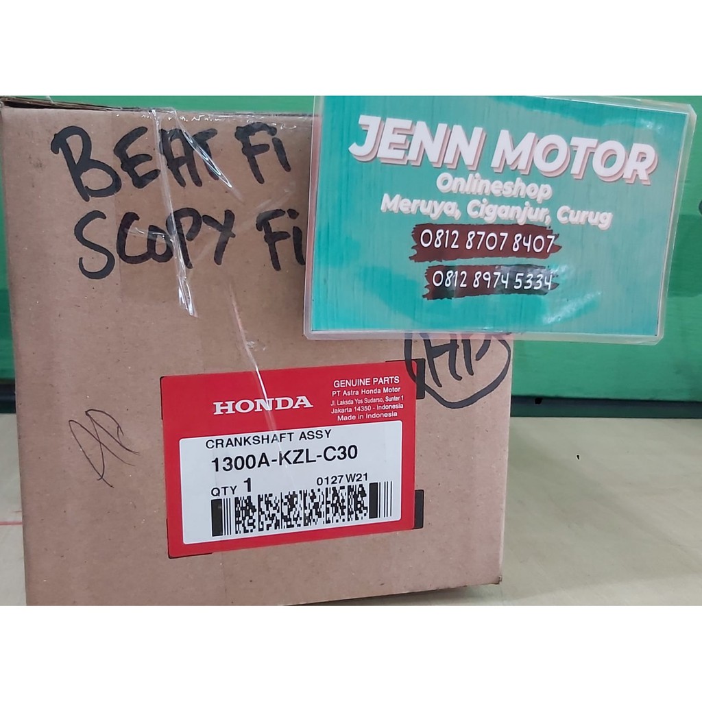 KRUK AS ATAU CRANKSHAFT COMP HONDA BEAT FI STATER KASAR, SPACY FI DENGAN PART NUMBER 1300A-KZL-C30