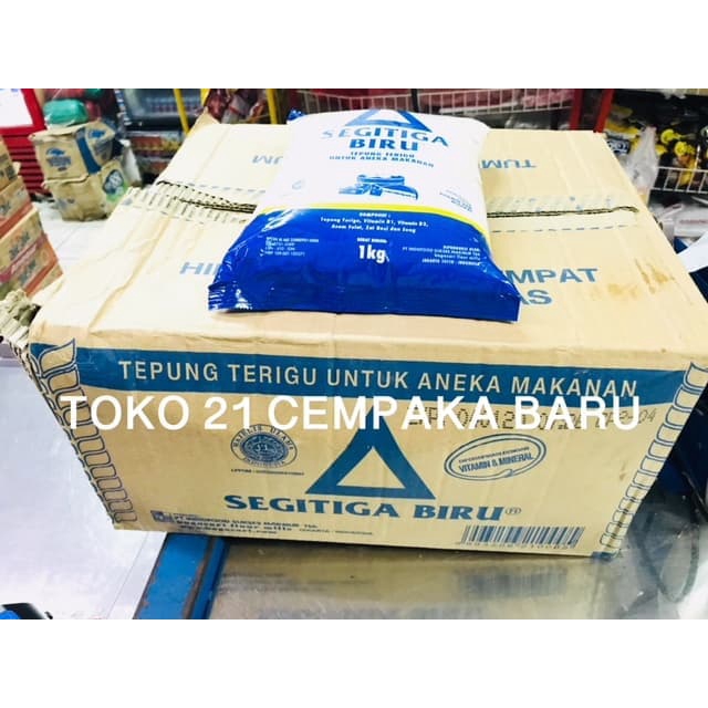 

Tepung Terigu Segitiga Biru Kemasan Bening 1 KARTON - 1 KG x 12 bungkus