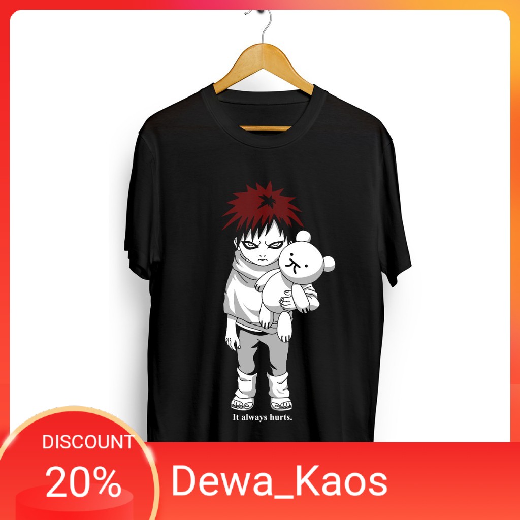 KAOS KEREN GAARA NARUTO / KAOS KEREN ANIME / KAOS KEREN PRIA / KAOS KEREN DISTRO