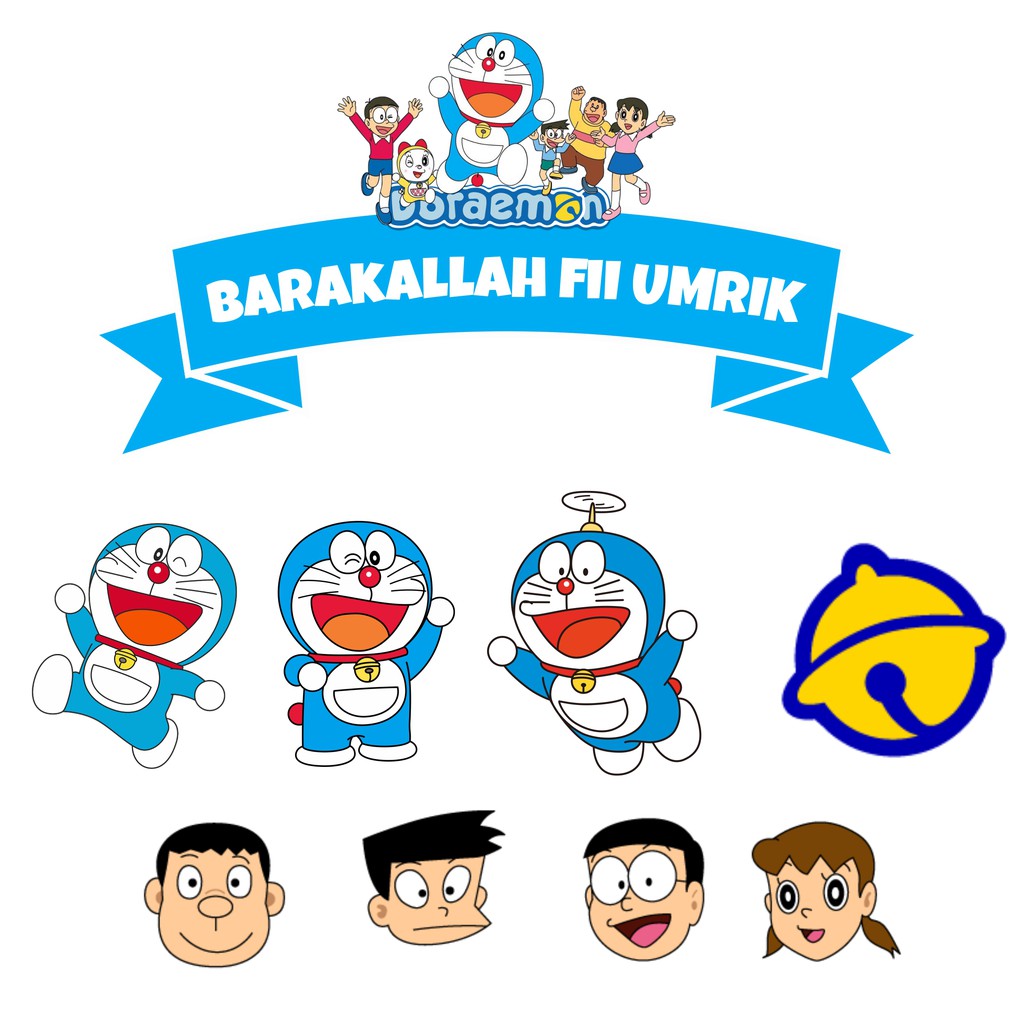 Gambar Topper Doraemon Happy Birthday