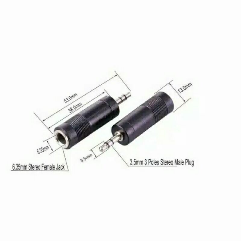 perubah jack besar 6.5mm To 3.5mm / Jack lubang Besar ke port headset handphone