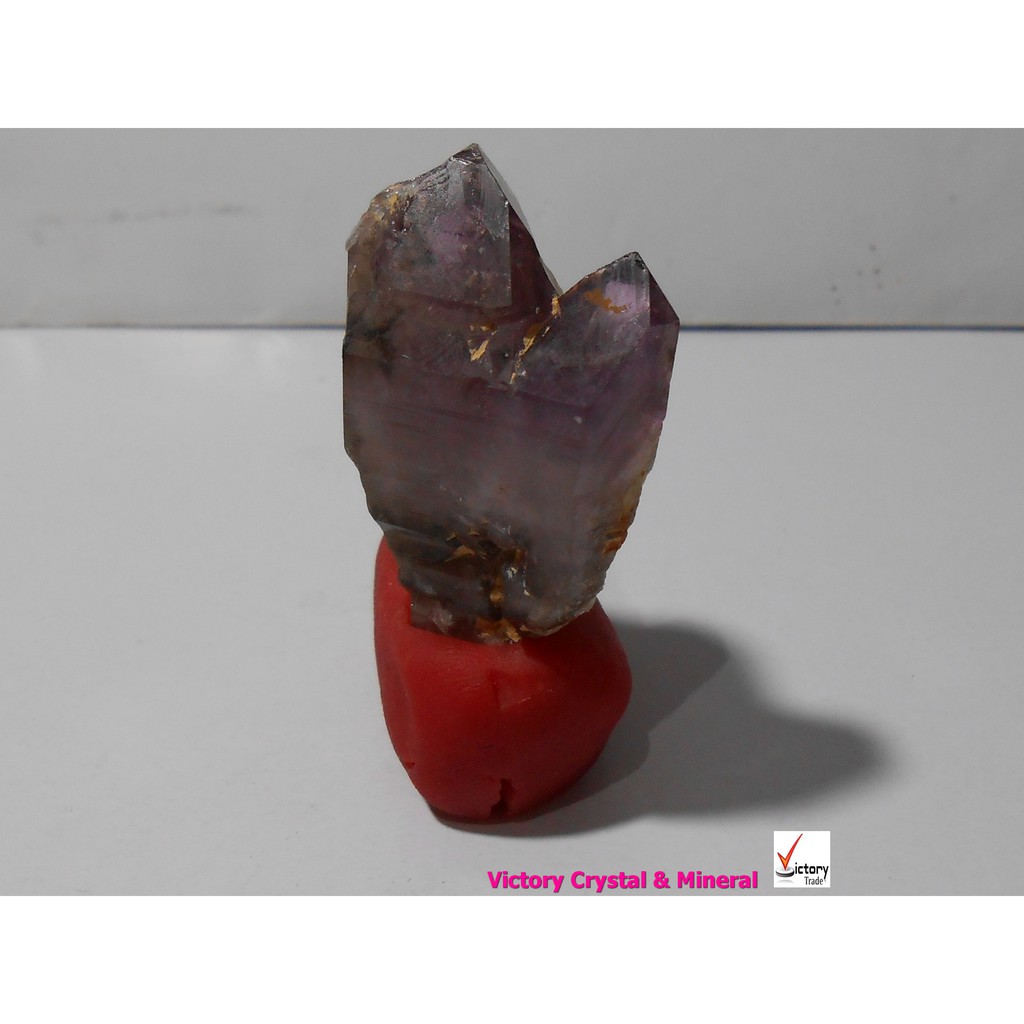 Suseki Bongkahan Pajangan Rough Kecubung Ungu Crystal Point Kalimantan 001