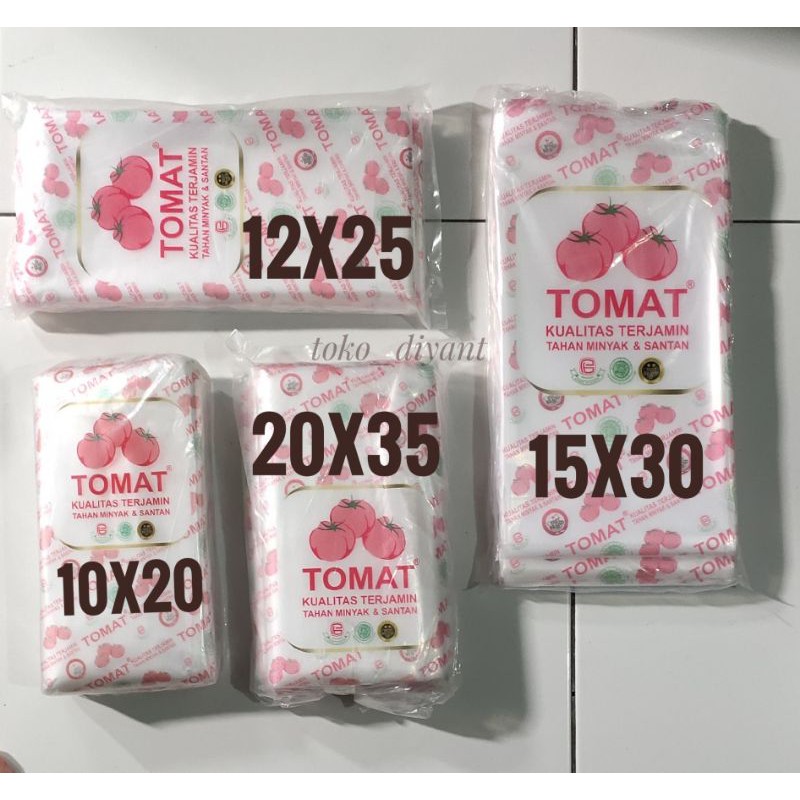 Plastik PE Tomat 20x35 / 15x30 / 12x25 / 10x20 plastik es batu plastik gula plastik  1kg 1/2kg 1/4kg