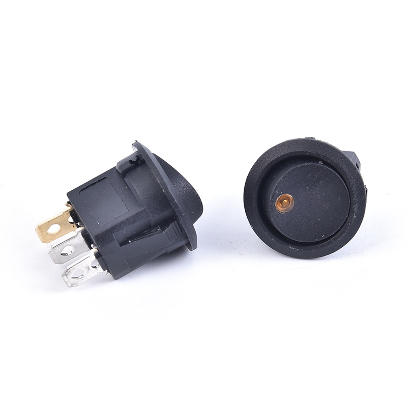 (LUCKID) 4pcs Saklar Rocker Switch ON / Off 12V 20A Bentuk Bulat Dengan Lampu LED Untuk Mobil / Perahu