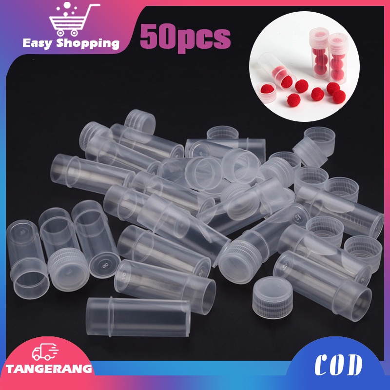 50pcs Botol Sampel 5ml Wadah Toples Sampel Toples Botol Mini Kecil Sampel Sample Bottle