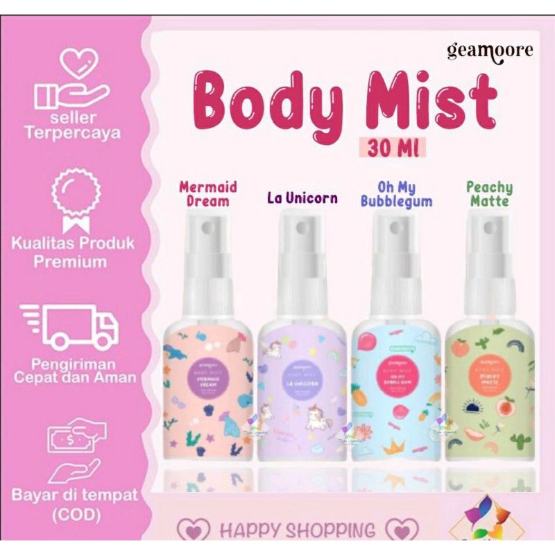 (BELLOVA) BODY MIST BY GEAMOORE 30 ML BPOM