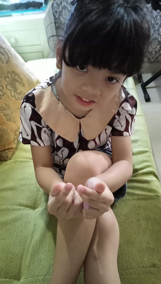 Blus Batik Anak Sekolah Atasan Batik Anak Perempuan Berkerah Lucu Bagus Putih Cantik