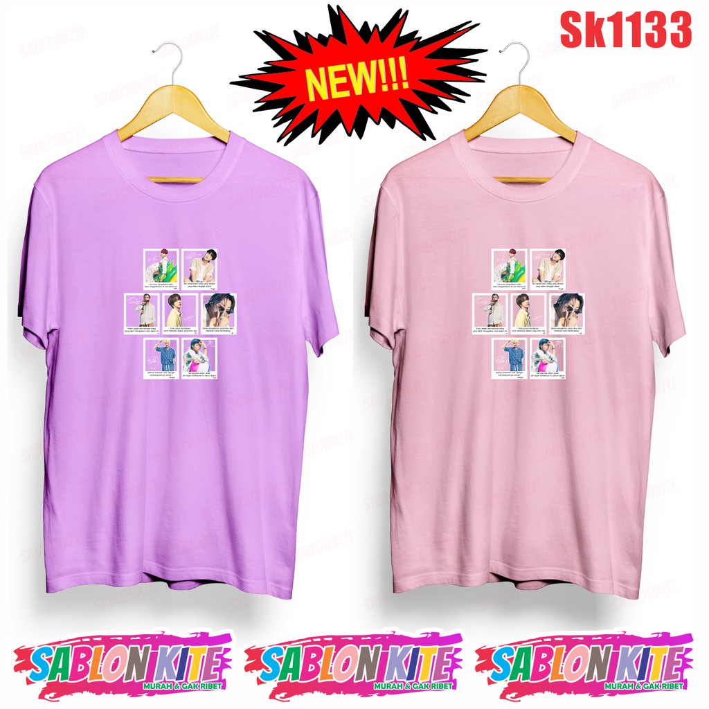 MURAH!!! KAOS KPOP FULL MEMBER QUOTES SK1133 PERMISSION TO DANCE JH V JK JIMIN JIN RM SG