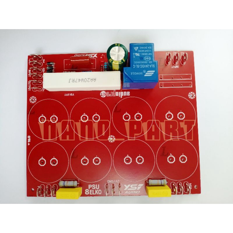 pcb psu 8 elco plus softstart / pcb elco + softstart